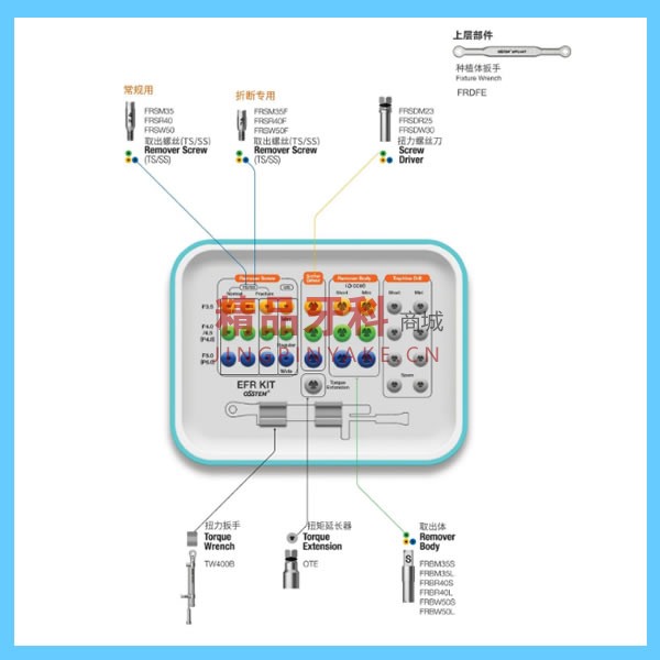奥齿泰  种植体取出工具盒EFR KIT（OSFRK）