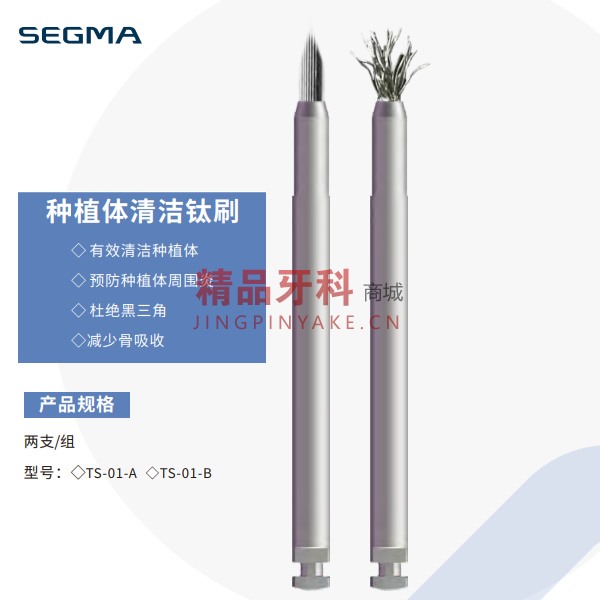 西科码 种植体清洁钛刷 2支/套 西科码 种植体清洁钛刷 2支/套
