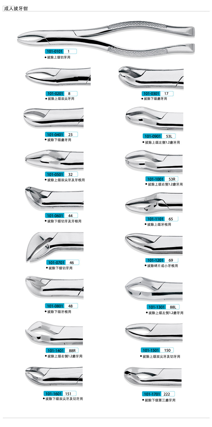 康桥 成人拔牙钳（穿鳃式）